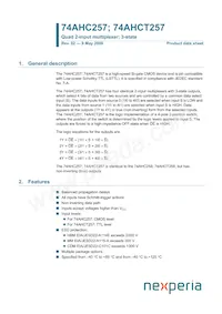 74AHCT257PW Datasheet Cover