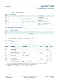 74CBTLV3861BQ Datasheet Pagina 4