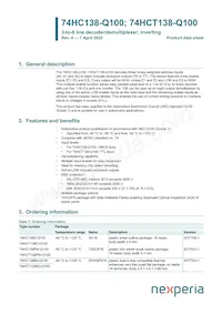 74HCT138BQ-Q100 Datenblatt Cover