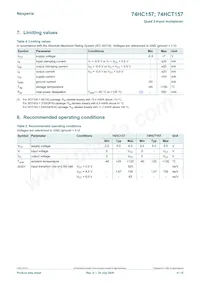 74HCT157PW數據表 頁面 4