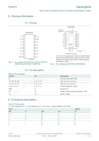 74LVC257APW/AUJ Datasheet Pagina 3