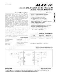 MAX4295ESE Datenblatt Cover