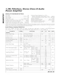 MAX9701ETG+T Datasheet Pagina 2