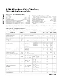 MAX9705DEBC+T Datasheet Page 2