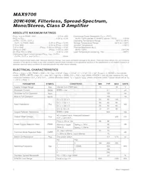 MAX9708ETN/V+TD Datasheet Page 2