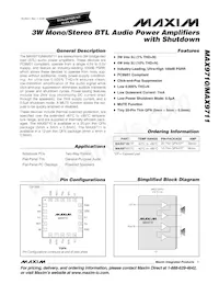 MAX9710EUE+T Datasheet Cover