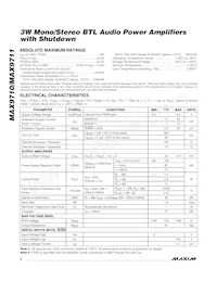 MAX9710EUE+T Datasheet Page 2