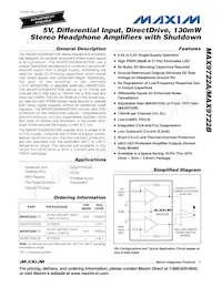 MAX9722AETE+TG069 Datasheet Cover