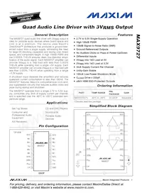 MAX9727EEP+T Datasheet Copertura