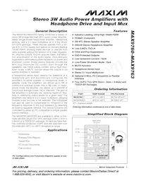 MAX9763ETI+T Datasheet Copertura