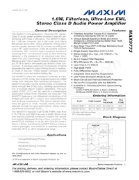 MAX9773EBP+TG45 Datasheet Copertura