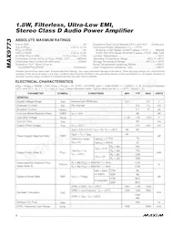 MAX9773EBP+TG45 Datasheet Pagina 2