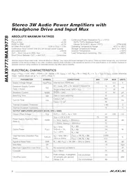 MAX9778ETI+數據表 頁面 2