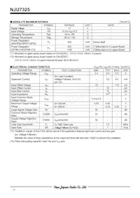 NJU7325R-TE1# Datasheet Pagina 2