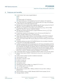 PCA9626BS Datasheet Page 2