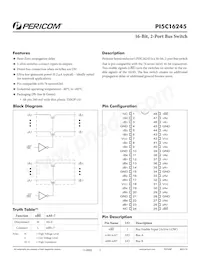 PI5C16245AEX Datasheet Copertura