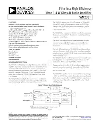 SSM2301RMZ-REEL Datasheet Cover