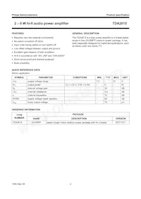 TDA2615/N1 Datasheet Page 2