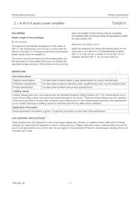 TDA2615/N1 Datasheet Pagina 11