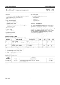 TDA5145TS/C1 Datasheet Pagina 2