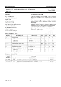 TDA7052B/N1 Datasheet Pagina 2