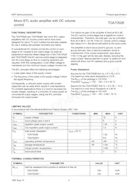 TDA7052B/N1數據表 頁面 4
