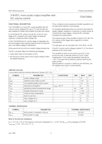 TDA7056A/N2 Datasheet Pagina 4