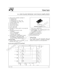 TDA7383 Datasheet Cover