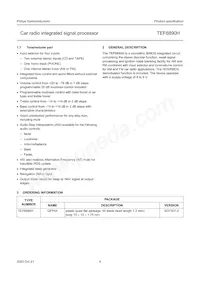 TEF6890H/V3 Datasheet Pagina 4