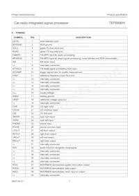 TEF6890H/V3 Datasheet Pagina 7