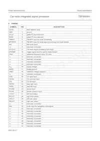 TEF6894H/V3 Datasheet Pagina 7