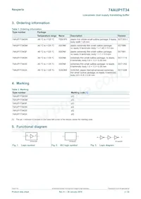 74AUP1T34GF Datasheet Pagina 2