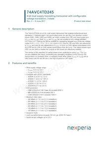 74AVC4TD245GU數據表 封面