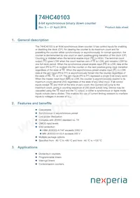 74HC40103PW Datasheet Copertura