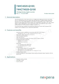 74HC4020BQ-Q100X Datasheet Copertura