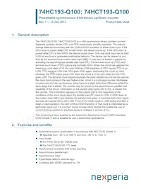 74HCT193D-Q100J Datasheet Copertura