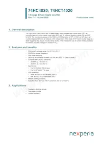 74HCT4020DB Datasheet Cover