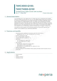 74HCT4060DB-Q100J Datasheet Cover