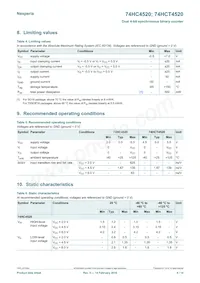 74HCT4520D數據表 頁面 4