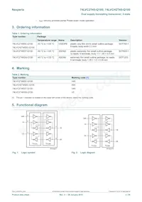 74LVCH2T45DC-Q100H Datenblatt Seite 2