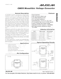 MAX660CSA-T Datenblatt Cover