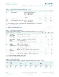 NTB0101GN Datasheet Pagina 5