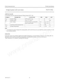 PCF1175CT/F2 Datasheet Pagina 9