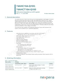 74AHCT164BQ-Q100X Datasheet Cover