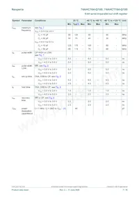74AHCT164BQ-Q100X Datasheet Page 7