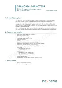 74AHCT594DB Datasheet Copertura