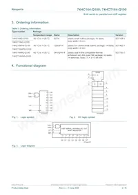 74HCT164BQ-Q100X Datasheet Pagina 2