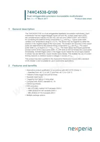 74HCT4538D-Q100 Datasheet Copertura