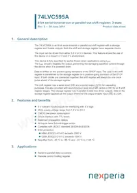 74LVC595AD Datasheet Copertura