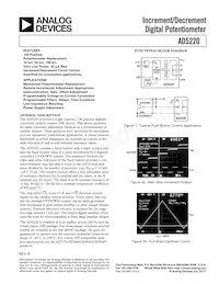 AD5220BR10-REEL7數據表 封面